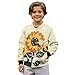 ZFRXIGN Sunflower Jacket for Boys Girls Size 5-6 Cardigan Button up Baseball Jacket School Uniform Lightweight Sweater Stress Coat Kids Crewneck Sweatshirt, Brown
