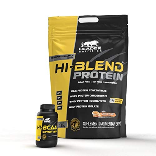 Kit Hi-Blend Protein 1,8kg + Hi-BCAA Support 1500 60 tabs - Leader Nutrition - Amendoim