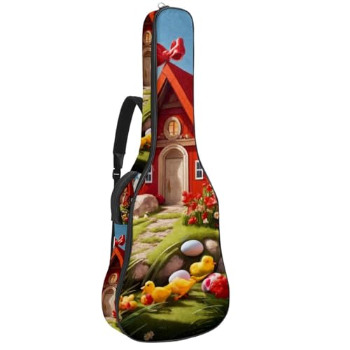 Housse pour guitare imperméable motif rouge pour musiciens nomades et cours de musique