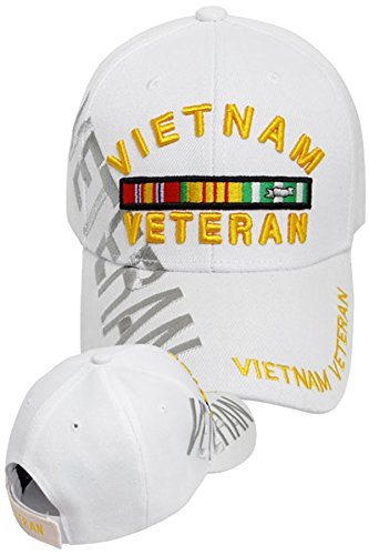 Buy Caps and Hats Vietnam Veteran Embroidered Military Baseball Cap Mens (White Vietnam Veteran Hat)