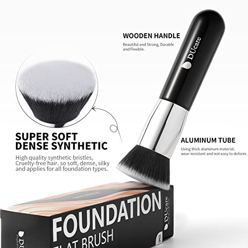 Foundation Brush,Ducare Flat Top Kabuki Brush Synthetic Professional Makeup Brushes Liquid Blending Mineral Powder Buffing Stippling Makeup Tools #TOP4