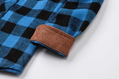 Image of Betusline Boy and Men Button Down Plaid Shirt | Soft,Breathable and Comfortable Fabric