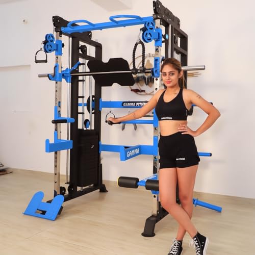 GAMMA FITNESS FTS-101 Multi Gym Functional Trainer BLACK & BLUE - Image 3