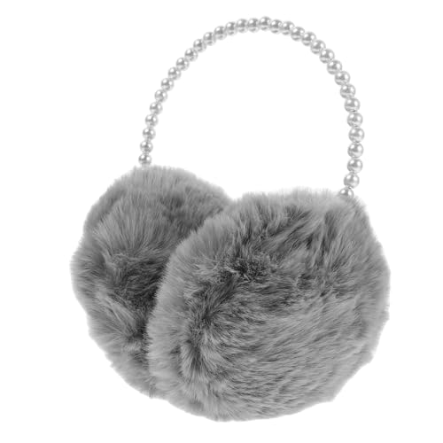 Ipetboom Winter Ear Warmers Ski Headband Plush Pearl Ear Muffs Decorative Covers for Cold