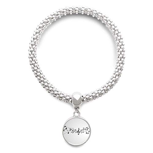 Bracelet musique dancg 5 argenté anti-ternissement chaîne ronde pour femme