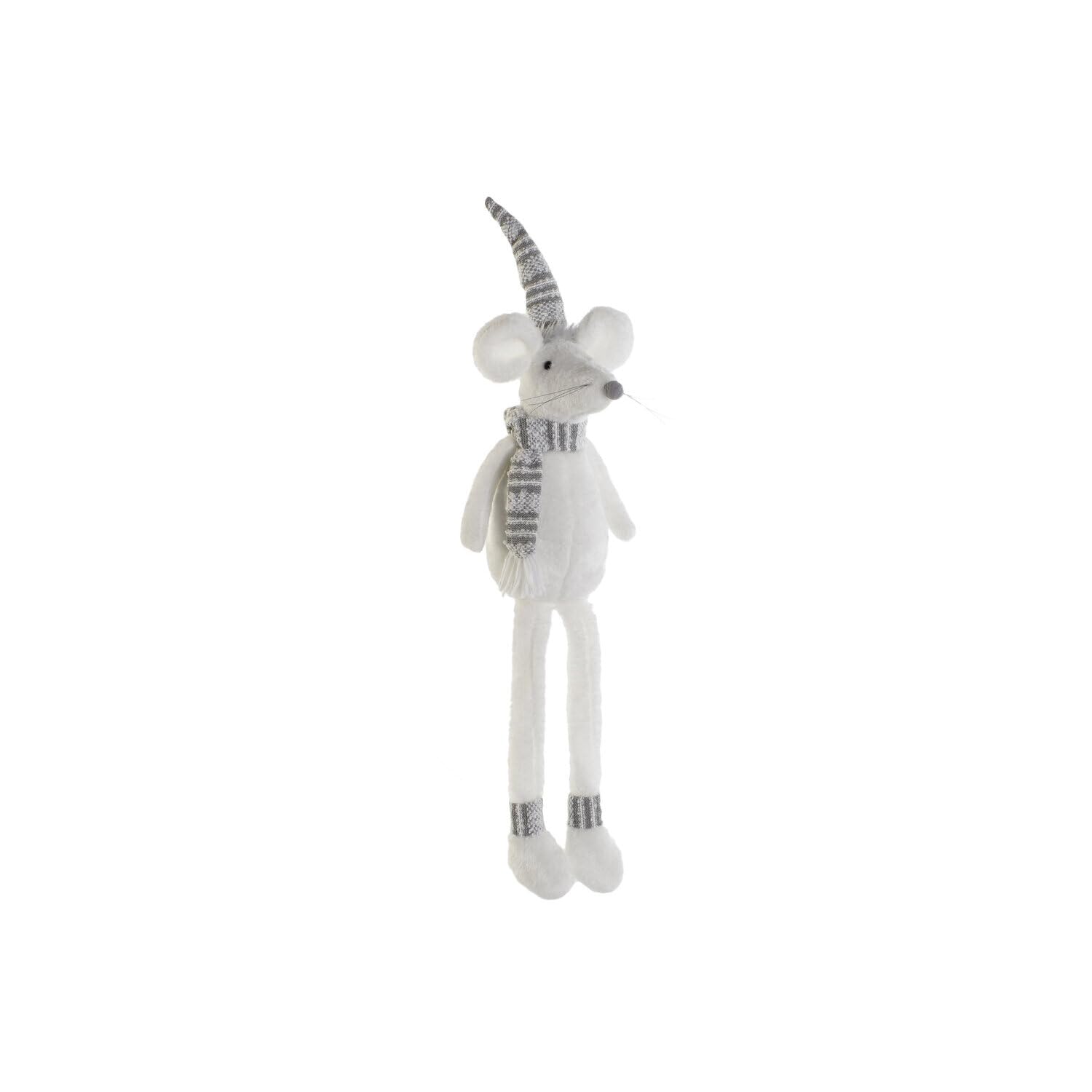 Statue de raton blanc en polyester 20x17x75 cm AlexandreHouse pour salon
