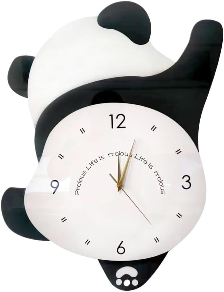 装飾的な壁掛け時計電池式 パンダスイング壁時計クリエイティブクロックホーム壁時計サイレント装飾時計ドアハイエンド モダンなキッチンの