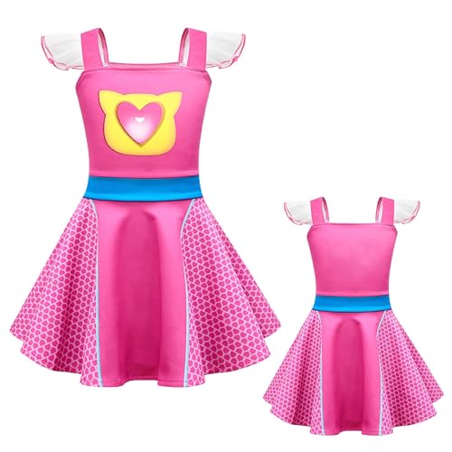 Vestido de Superhéroes para Niñas con Encaje en Hombros miniatura 2