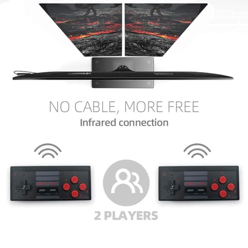 Image of Plug & Play Wireless HD 1080p TV Video Game for Kids (8 Bit Retro Built-in Games) for up to 2 Players HDMI Game Stick Dongle