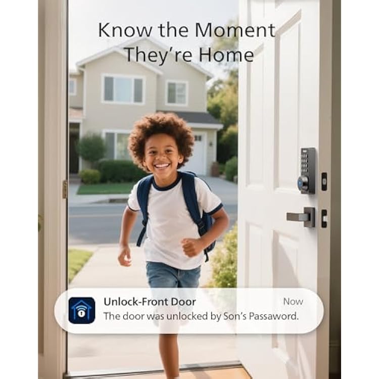 Philips Wi-Fi Door Lock, WiFi Smart Lock Keyless Entry Deadbolt for Front Door, Compatible with Alexa & Google Assistant, Remote Control, Built-in WiFi, APP Fingerprint Passcode Unlock, Auto Locking