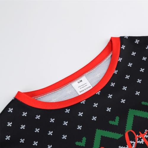 yolsun Mens and Womens Two Person Ugly Christmas Sweatershirt, 3D Printed Funny Sweater Couple for Xmas Party3