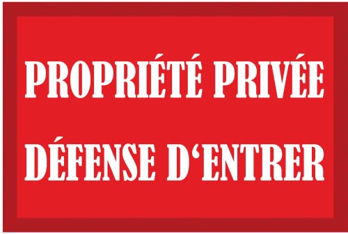 Panneau d'information - RÉFLEXION AVERTISSEMENT XXL 60 x 40 cm «Propriété privée - Entrée interdite» panneau de mousse dure stable - pas d'accès - rouge vif - Attention soyez prudent - Novap Panneau Cover