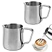 2 Pezzi Acciaio Inossidabile Tazza di Latte, Brocca in Schiuma di Latte Cappuccino, Brocca per Latte in Acciaio Inossidabile, Schiuma di Latte per Cappuccino e Latte Art (200ml / 350ml)