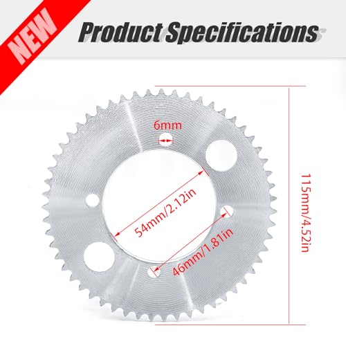 Image of Rear Chain Sprocket 25H 55 Tooth Sprocket Replacement for Razor E300 Electric Scooter