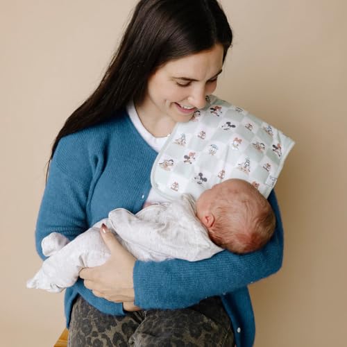 Image of Copper Pearl Baby Burp Cloth Large 21''x10'' Size Premium Absorbent Triple Layer 3-Pack Gift Set Mickey Mouse & Friends