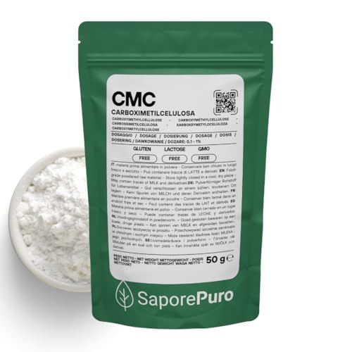 Saporepuro CMC 50 gr   ideal para helados, geles, decoraciones y pastas   Excelente agente gelificante y estabilizante