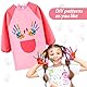 BETESSIN Malkittel Kinder 7-11 Jahre - Wasserdicht Malschürze für Mädchen Körpergröße 120-140cm - Malkittel Schule 1. Klasse - Schulanfang & Einschulung Geschenk Mädchen & Jungen (Rosa)