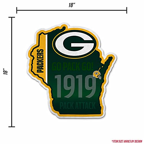 Image of Rico Industries NFL Football State Shape Shape Cut Pennant - Home and Living Room Decor - Soft Felt EZ to Hang