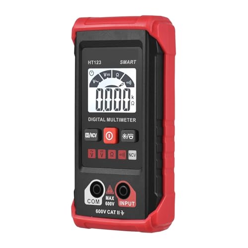 HT123 スマートデジタルマルチメータ AC/DC 電圧抵抗導通測定テスター NCV マルチメータバックライト付き 簡単操作