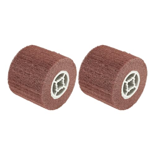 Roue de polissage non tissée grain 800 tambour abrasif nylon rouge pour traitement de surface