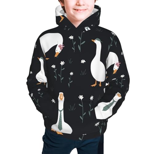 Fashionable Goose Kid Hoodies Boys Sweatshirts Girls Pullover with Pocket3