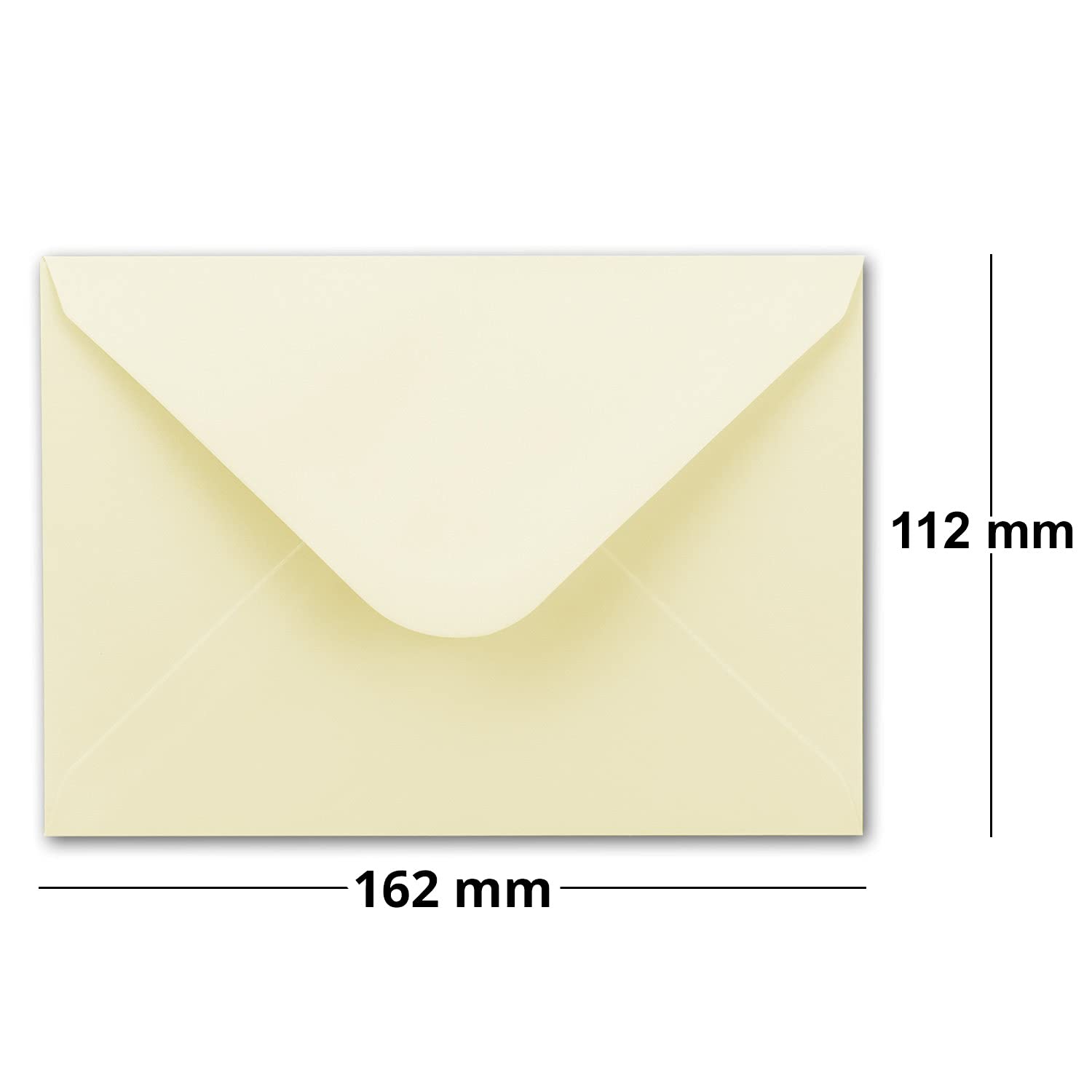 500x Faltkartenset mit Briefumschläge DIN A6 / C6 in Vanille Creme - Blanko Einladungskarten 10,5 x 14,8 cm - Bastelkarten Set