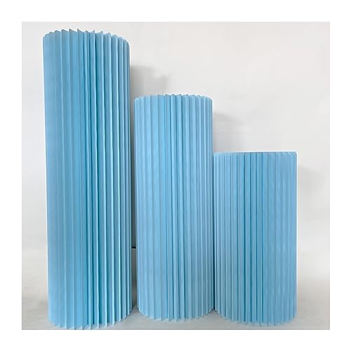 Support en carton pour mariage bleu colonne de présentation pour buffet fête
