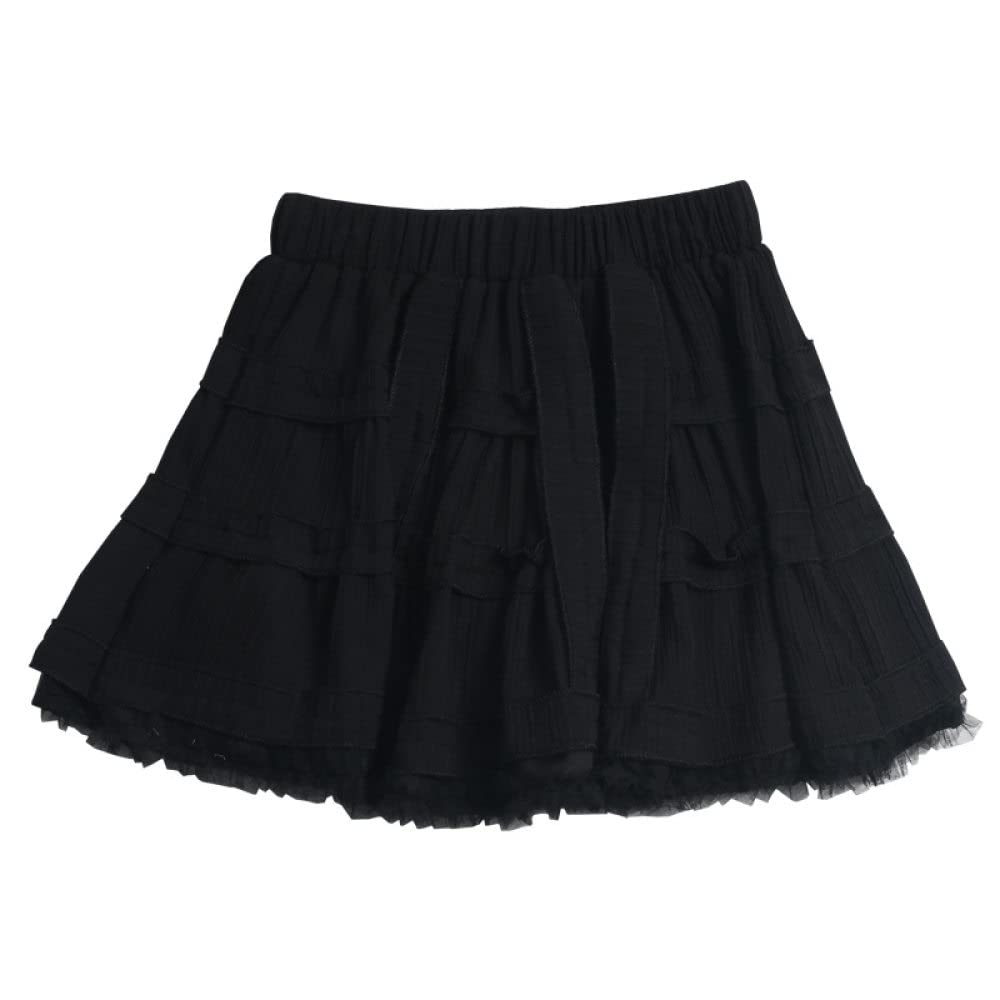 OZEO Röcke,Stilvoller Damen-Minirock Mit Hosen, Spitze, Spleißen, Mesh, Rüschen, Plissee-Tutu-Rock, Elastisch, Hohe Taille, A-Linie, Geraffter, Flauschiger, Ausgestellter Kurzer Rock Für Mädchen, Da