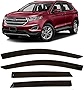 Tinted Tape-On Side Window Vent Visor Deflectors Rain Guards Compatible with Ford Edge 2015-2023 SE SEL ST ST-Line Titanium 2016 2017 2018 2019 2020 2021 2022