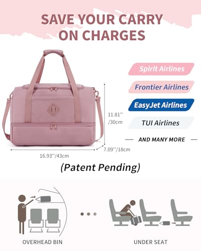 Personal Item Bag with 7 Set Packing Cubes– Carry-On Underseat Bag with Wet Pocket, Shoe Compartment, Compression Organizers for Business, Overnight, Weekend Trip4