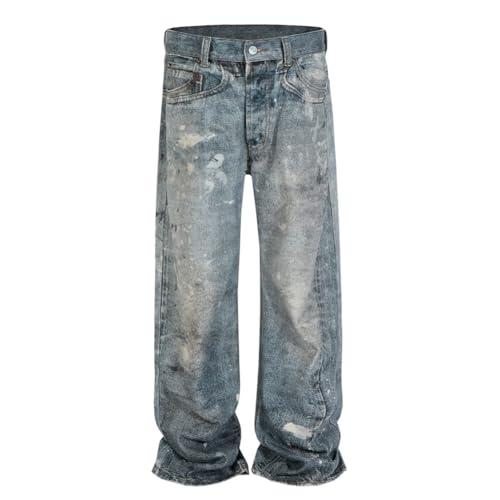 Streetwear Jeans Unisex Vintage Denim Pants Men Women Straight Pants