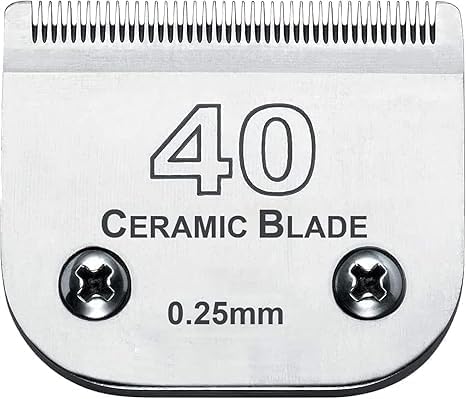 AUDOC Ersatzklingen für Hundepflege, kompatibel mit Andis,Oster A5,Wahl, Heiniger,Moser Max 50 Haustierhaarschneider 40# Klinge (0.25mm)