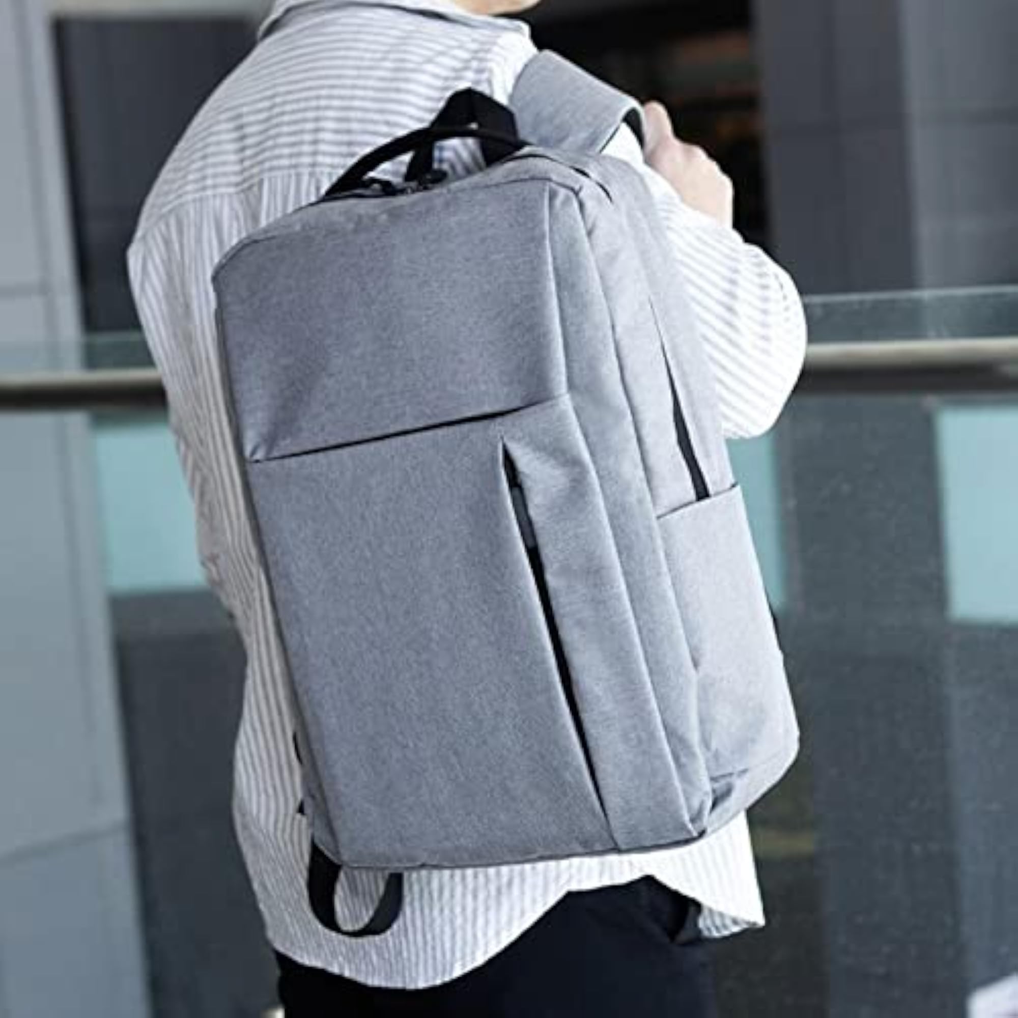 Men's Business Charging Laptop Backpack, Waterproof Design