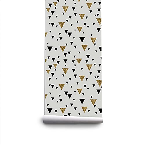 Fotomurale Magic-Stick impermeable lavable con triángulos de oro 3