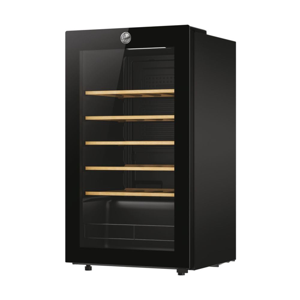 Hoover, Cantina Vino HOWC034, Wine Bank, 34 bottiglie, 37dB, Connessa, Nero, Cantinetta Vino 34 Bottiglie, Nero, AxLxP 85x47,5x45,6 cm [Classe di efficienza energetica G]