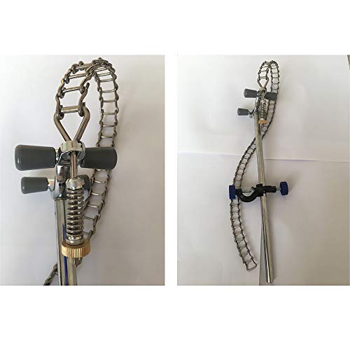 Labzhang Lab Chain Clamp With Adjustable Bosshead Clamp Holder,Nickel-Plated Zinc, 40-180Mm Holding Size, 300Mm Overall Length #TOP4