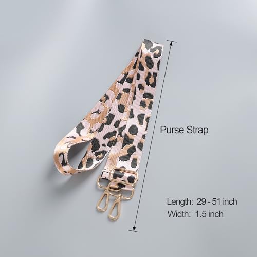 Image of chushui Leopard Print Purse Strap for Women,Adjustable Crossbody Bag Strap