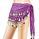 AHQiZFX Damen Bauchtanz Gürtel,Bauchtanz Münztuch,Bauchtanze Chiffon Hüfttuch,Bauchtanze Kostüm Hüfttuch Rock,Tanztuch mit Münzen für Bauchtanzs,für Performance Kostüm Lateinamerikanische Tänze