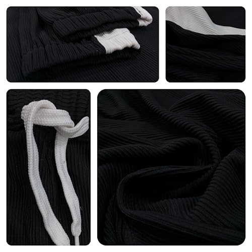 Image of GRECIILOOKS Men's Cotton Poly Blend Joggers with Side Stripe, Casual Sweatpants, Relaxed Fit Streetwear Trousers for Outdoors