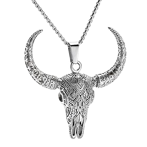 Collier de crémation Tauren en acier inoxydable pour cendres masculines