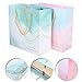 Gatuida 12pcs Medium Paper Gift Bags Set for Holidays Birthdays Showers Versatile Goodie Bags in Pink Green All Occasions