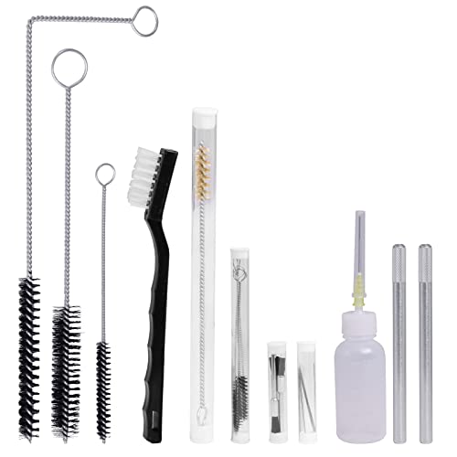 Image of 17pcs Multi-Purpose Spray Gun Cleaning Kit,Nylon Brushes Paint Gun Cleaning Kit Mini Brushes & Needles for Clean Airbrush Nozzles Spray Guns Tattoo Equipment (22)