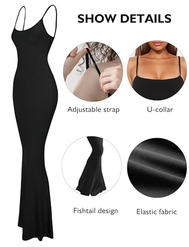 Buauty Womens Summer Dress Bodycon Maxi Dress Sleeveless Casual Long Dresses 2025 Spaghetti Strap Slip Elegant Evening Party3