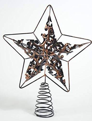 CMTech GmbH Estrella para árbol de Navidad (metal, 270 x 225 mm), color bronce