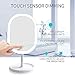 GYTF LED Lighted Makeup Mirror with 10X Magnifying Mirror,Rechargeable Tabletop Vanity Mirror with Lights, Touch Screen & Brightness Adjustable