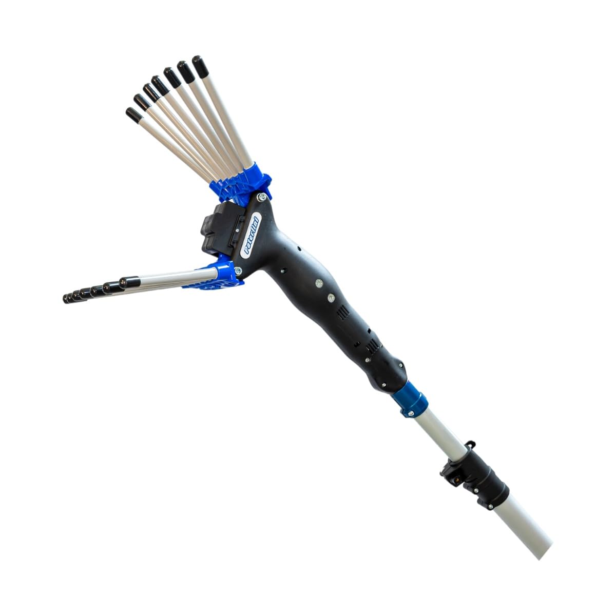 PATERLINI Abbacchiatore Elettrico Professionale per Raccolta Olive 12V - Scuotitore Raccogliolive Elettrico Leggero e Potente - Raccolta Olive Veloce (V-UP - Asta TELESCOPICA Mt.2.25-3.15)