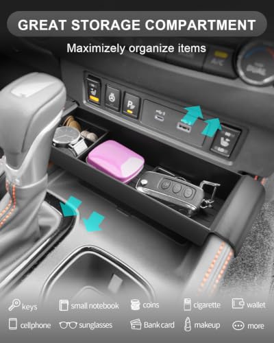Image of CDEFG for 2022-2026 Nissan Frontier Center Console Organizer Tray | for 2022-2025 2026 Nissan Frontier (S /SV /Pro-X /Pro-4X /SL) Truck Accessories Middle Console Tray Storage Box