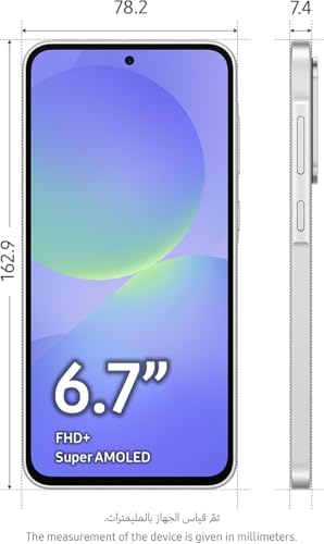 سامسونج هاتف ذكي جالكسي ايه 36 الجيل الخامس 5G، ذاكرة تخزين 256GB، ذاكرة RAM 8GB، ابيض رائع، 6 تحديثات لنظام التشغيل، شاشة كبيرة، معالج ثماني النواة (اصدار محلي)