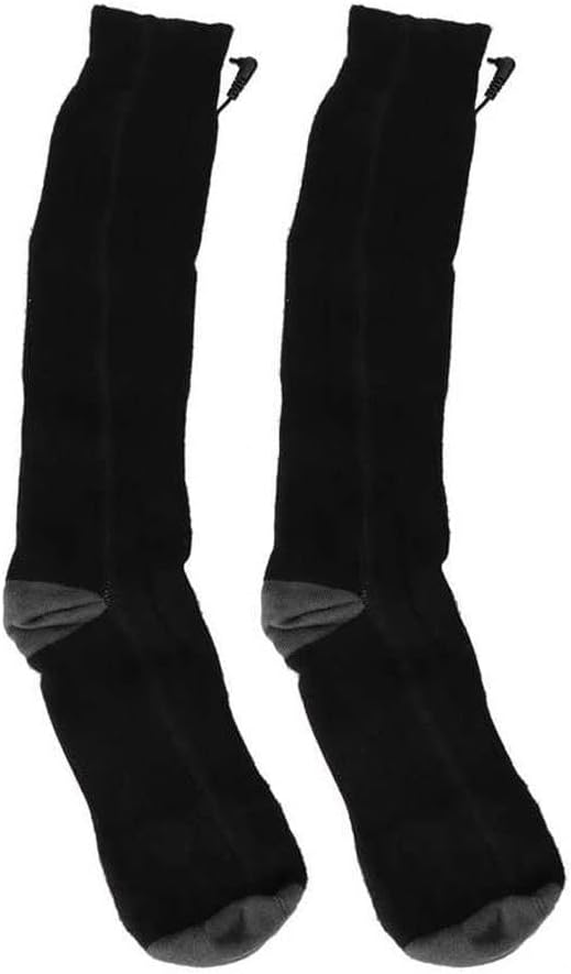 Washable Electric Double-Sided Heated Socks USB Charging Heated Insoles Foot Warming Pad with Temperature Control Black (Colour: Black Size: One Size)