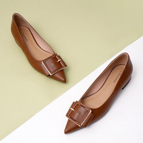 C.Paravano Womens Flats | Pointed Toe Flats | Flat Shoes for Women | Ballet Flats | Black Flat | Work Flats2